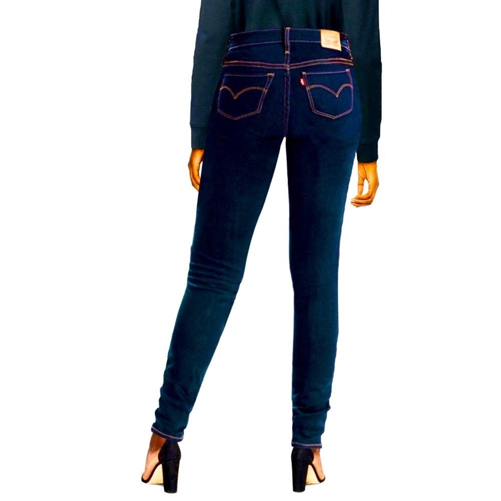 New Levi Strauss & Co. dark blue high rise skinny jeans. Size 26 - Picture 2 of 5